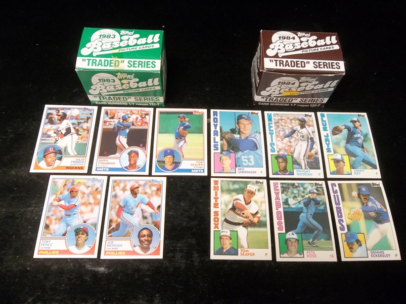 1983 & ’84 Topps Traded Baseball Opened Factory Sets of 132 Cards