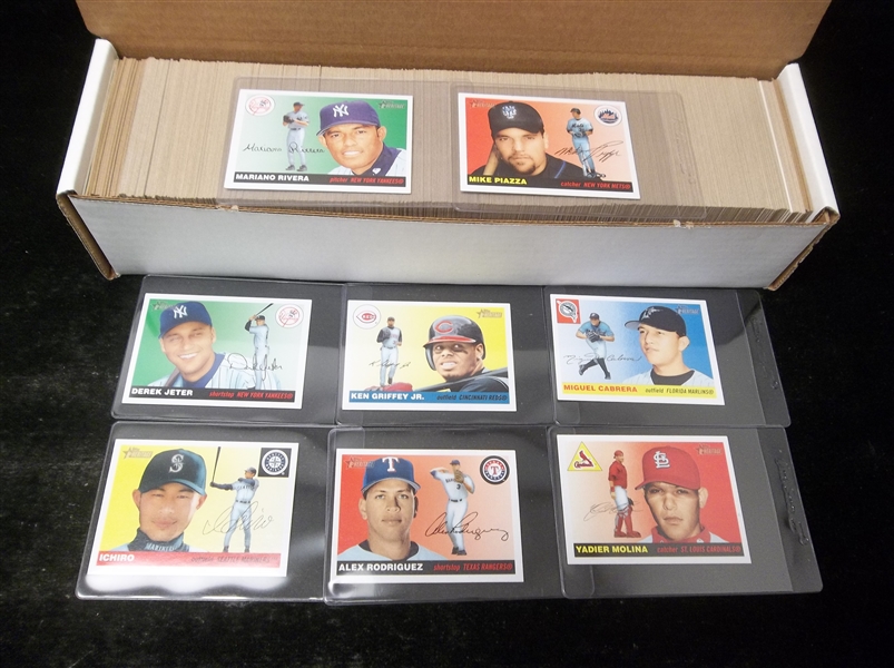 2004 Topps Heritage Baseball Near Complete Set- 468 of 475 Plus 18 Variations & 18 Diff. Inserts