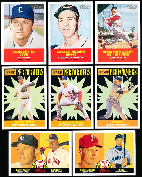 2007 Topps Heritage Baseball- 3 Diff. Complete Insert Sets