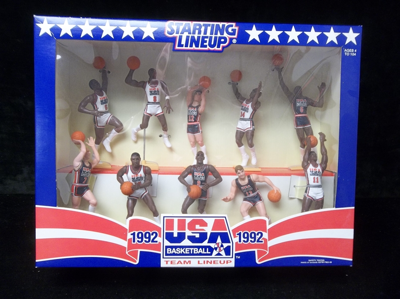 1992 Kenner Team Line-Up ’92 USA Basketball Boxed Set of 10 Figures with Jordan! 