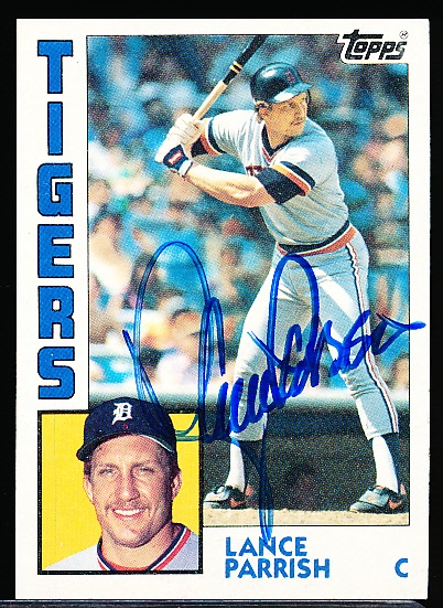 Autographed 1984 Topps Bsbl. #640 Lance Parrish, Tigers