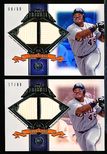 2013 Topps Tribute Bsbl. “Famous Four Baggers”- 2 Diff. Cecil Fielder
