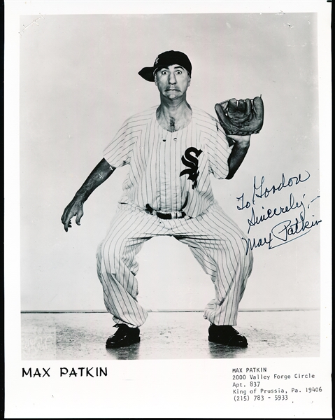 Autographed Max Patkin Promotional 8x10” B & W Photo