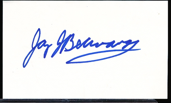 Autographed Jay Berwanger NCAA Ftbl. Index Card