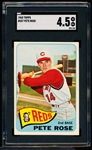 1965 Topps Baseball- #207 Pete Rose, Reds- SGC 4.5 (Vg-Ex+)