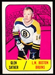 1967-68 Topps Hockey- #38 Glen Sather RC, Bruins