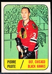 1967-68 Topps Hockey- #62 Pierre Pilote, Black Hawks