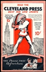 1937 Cleveland Indians Baseball Program- vs. St. Louis Browns