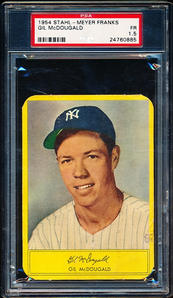 1954 Stahl Meyer Franks Bb- Gil McDougald, Yankees- PSA Fair 1.5 