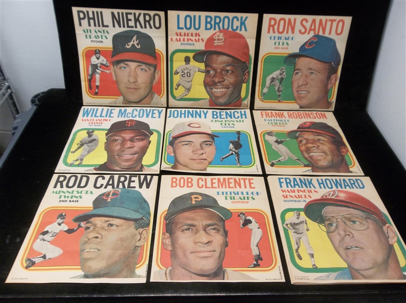 1970 Topps Baseball Poster Insert Complete Set of 24