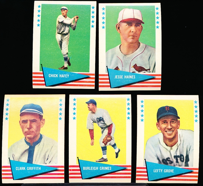 1961 Fleer Baseball Greats- 5 Diff