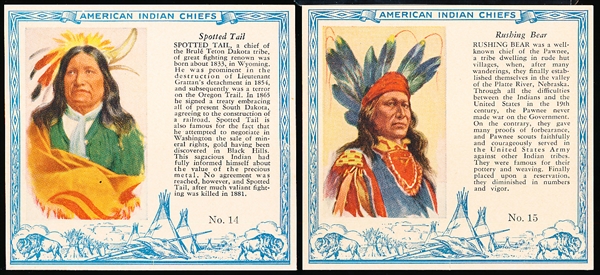 1954 Red Man Tobacco Indian Chiefs- 8 Diff