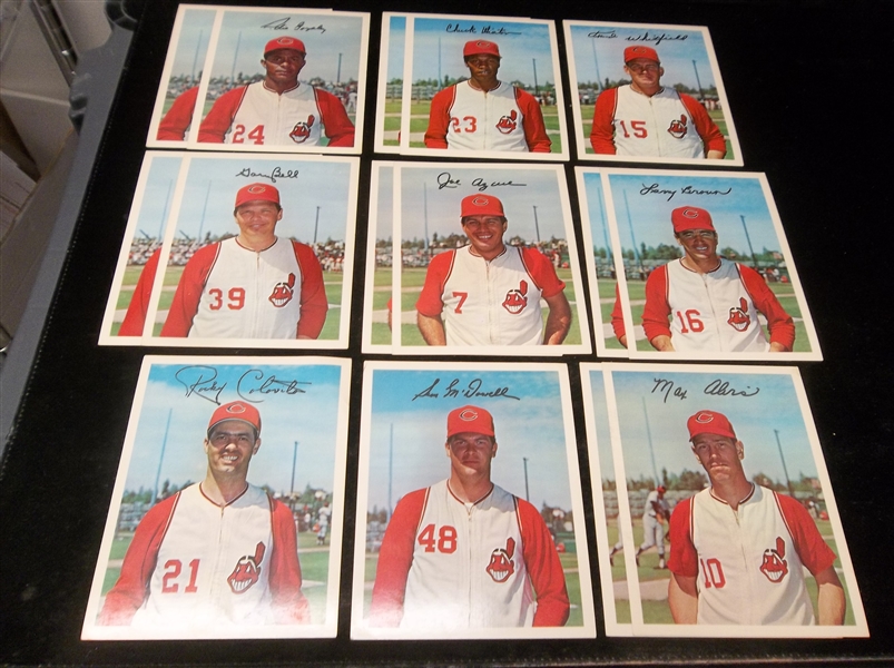 1967 Dexter Press Cleveland Indians Bsbl.- 15 Asst. Cards