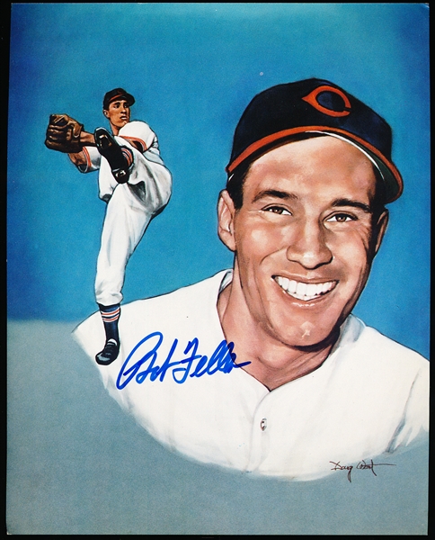 Lot Detail - Autographed Bob Feller Cleveland Indians MLB Doug West ...