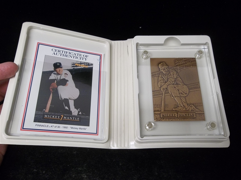 1994 Highland Mint Bronze Mint-Card- Mickey Mantle ’92 Pinnacle Card- #653/5,000