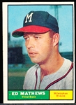 1961 Topps Bb- #120 Ed Mathews, Braves
