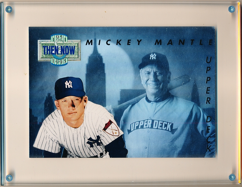 1993 Upper Deck Authenticated (UDA) Mickey Mantle “Then & Now” Jumbo 7” x 5” Card- #2112 of 2,500