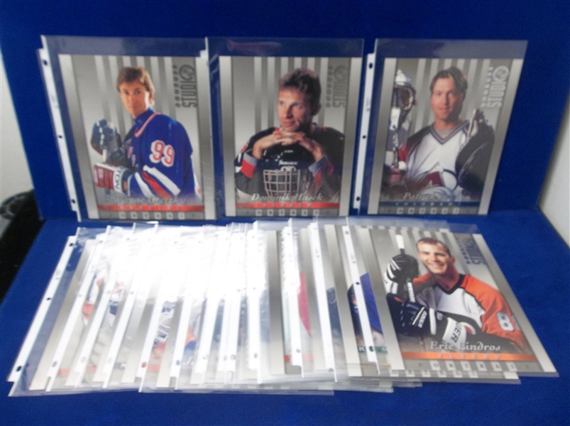 1997-98 Studio Hockey Portraits Complete Set of 36 in Pages