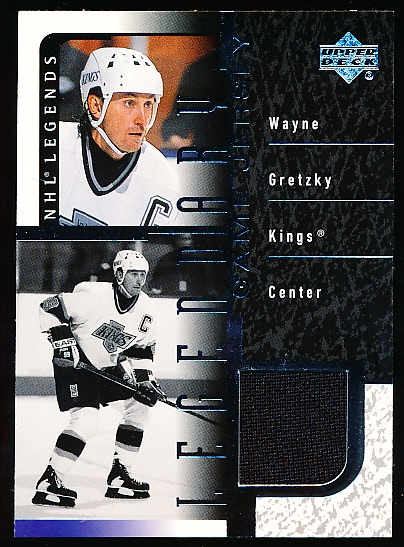 2000-01 Upper Deck Legends Hockey- “Legendary Game Jerseys”- #J-WG Wayne Gretzky, Kings