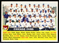 1956 Topps Baseball- #11 Chicago Cubs- Gray Back- Name Centered
