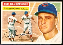 1956 Topps Baseball- #25 Ted Kluszewski, Reds- White Back