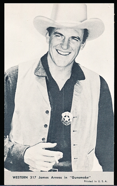 1959 Nu-Card TV Westerns- #317 James Arness in “Gunsmoke”