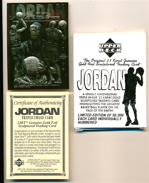 1995 Upper Deck Michael Jordan 23Kt Gold Foil Card- #35,242/50,000