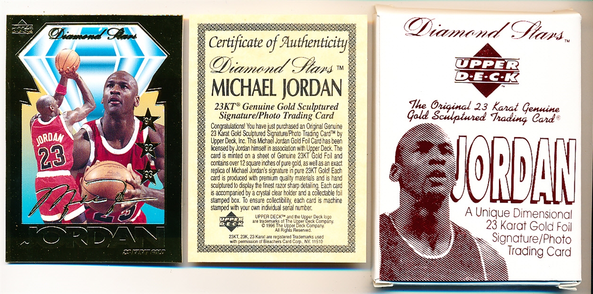 1995 Upper Deck Michael Jordan 23Kt. Gold Foil Card- #12,295