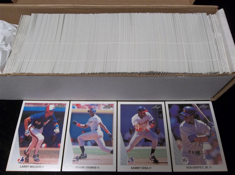 1990 Leaf Baseball- Complete Set of 528