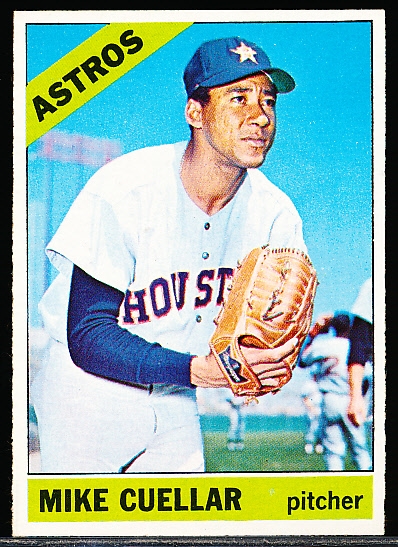 1966 Topps Baseball- Hi#- #566 Mike Cuellar, Astros