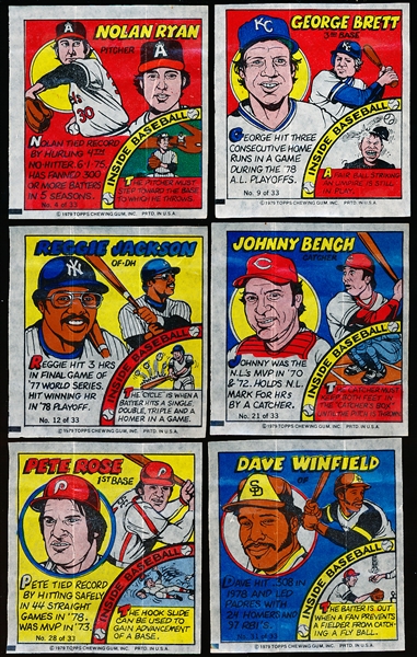 1979 Topps Comics Baseball Complete Set of 33