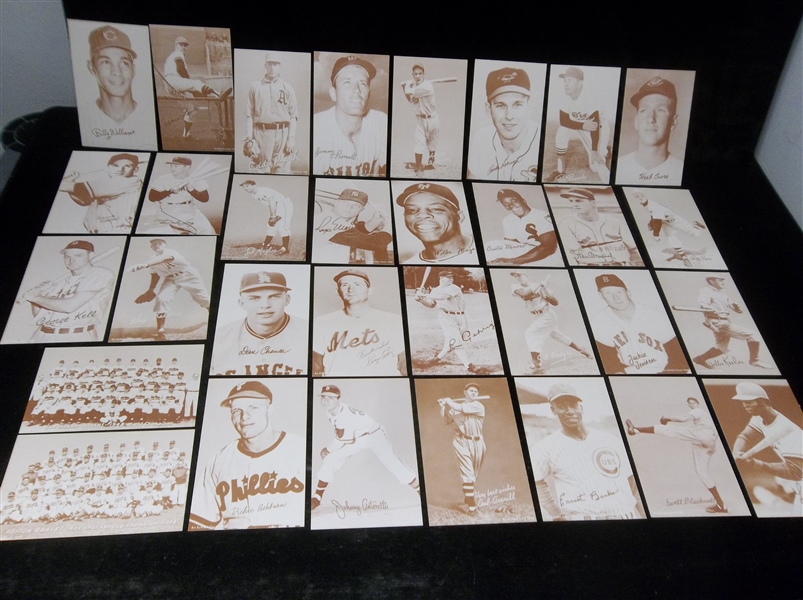 1980 Baseball Exhibit Cards- 32 Diff.