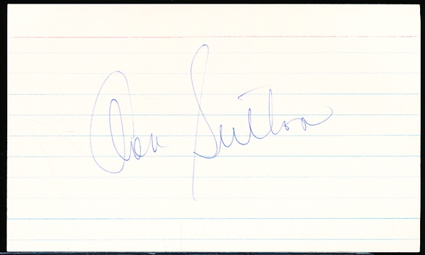 Autographed Don Sutton MLB Index Card