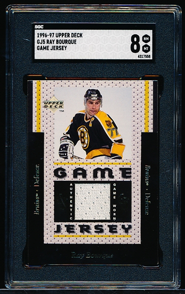 Lot Detail Upper Deck Hockey Game Jersey Gj Ray Bourque