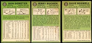 1967 Topps Bb Hi#’s- 3 Diff