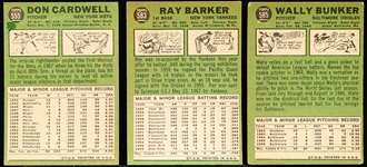 1967 Topps Bb Hi#’s- 3 Diff