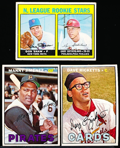 1967 Topps Bb Hi#’s- 3 Diff