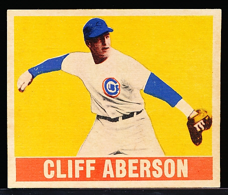 1948/49 Leaf Bb- #136 Cliff Aberson, Cubs- Short Sleeve Version