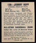 1948/49 Leaf Bb- #139 Johnny Hopp, Pirates