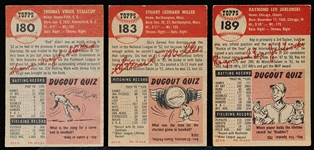 1953 Topps  Bb- 3 Diff Cardinals