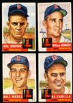 1953 Topps Bb- 4 Diff Boston Red Sox