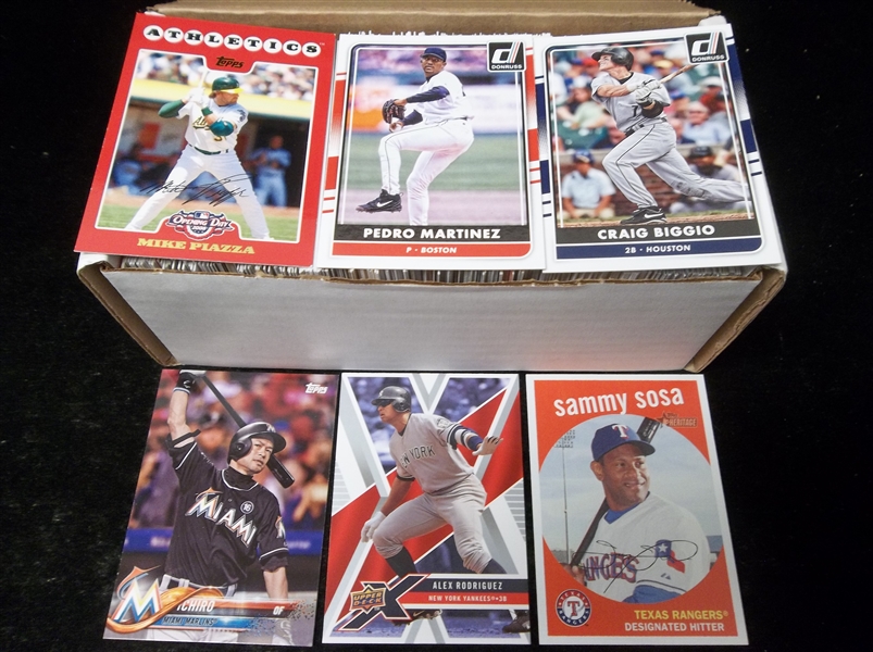 Baseball Star Card Lot- 350 Assorted Stars- 1980’s thru 2000’s