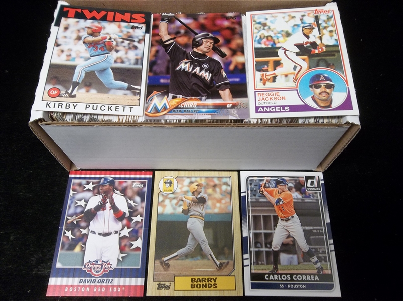 Baseball Star Card Lot- 350 Assorted Stars- 1980’s thru 2000’s