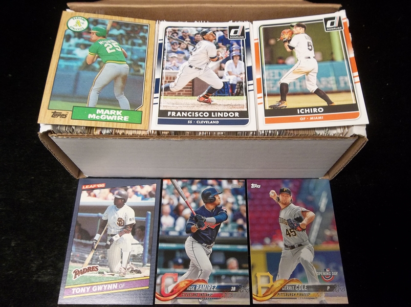 Baseball Star Card Lot- 350 Assorted Stars- 1980’s thru 2000’s