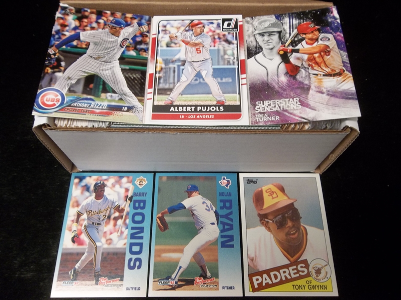 Baseball Star Card Lot- 350 Assorted Stars- 1980’s thru 2000’s
