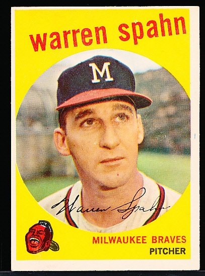 1959 Topps Baseball- #40 Warren Spahn, Braves
