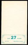 1965 Topps Bb Embossed- #27 Willie Mays, Giants