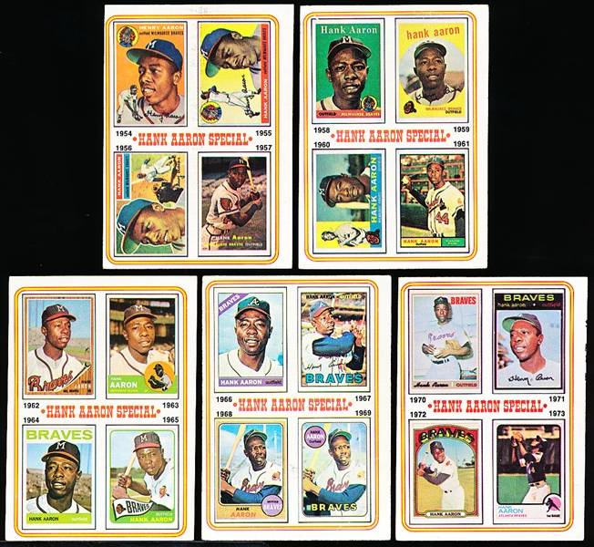 1974 Topps Bb- Aaron Specials- 18 Cards