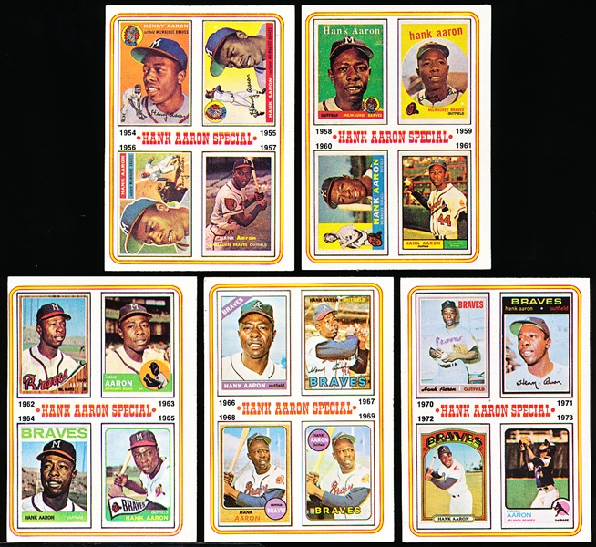 1974 Topps Bb- Aaron Specials- 27 Cards