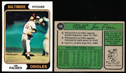 1974 Topps Bb- #40 Jim Palmer, Orioles- 20 Cards